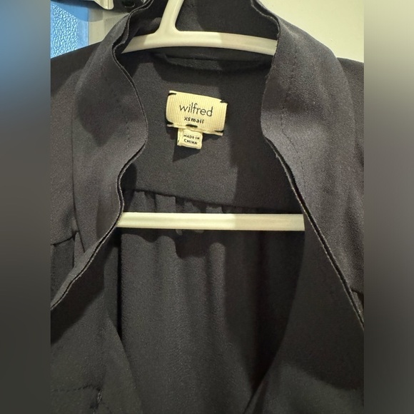 ARITZIA WILFRED dark grey long sleeve button up dress (XS) - Picture 5 of 7